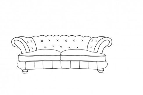 St Edwin Modern 2.5 Seater Chesterfield Sofa