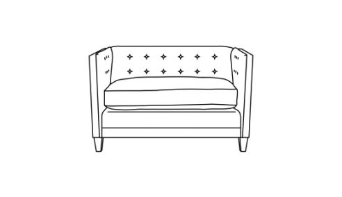 Lovell Retro Fabric Sofa Loveseat