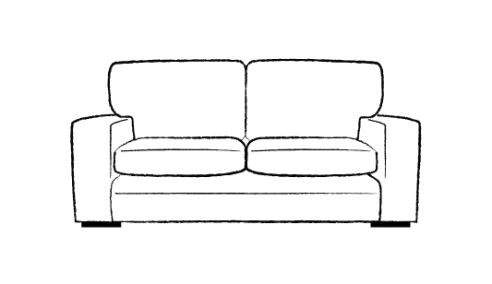 Abbey Fabric Lounge Sofa 3 Seater