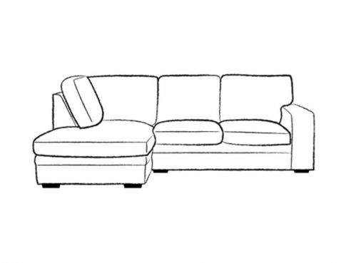 Abbey Fabric 3.5x Chaise Sofa