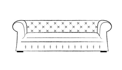 Ludlow Fabric Chesterfield Sofa 4 Seater