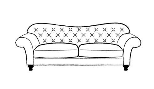 Crompton Large Chesterfield Sofa 2.5 Seater