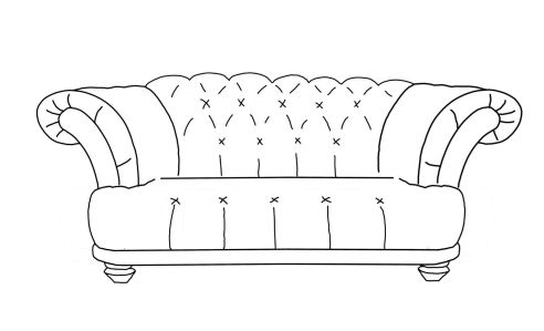 St Edmund Fabric Sofa 2 Seater