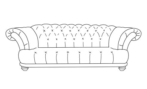 St Edmund Fabric Sofa 3.5 Seater